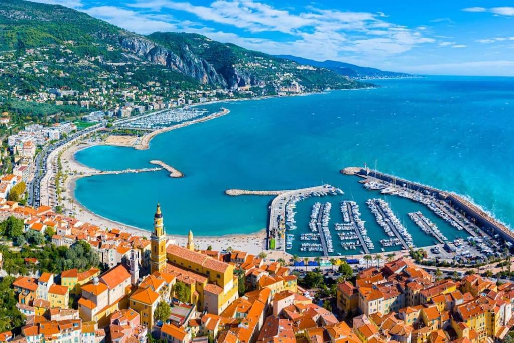 Riviera Prestige - Front De Mer - Terrasse - Parking ロクブリュヌ＝カップ＝マルタン エクステリア 写真